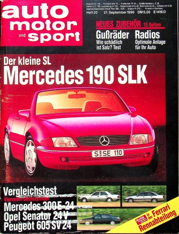 Deckblatt Auto Motor und Sport (20/1990)